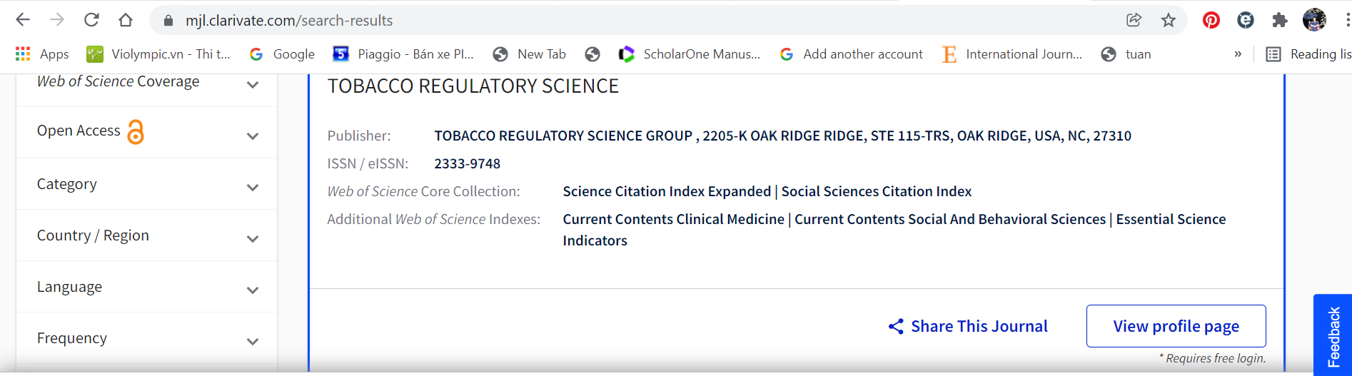 Perfect! Our SSCI/SCIE article get published in Tobacco Regulatory